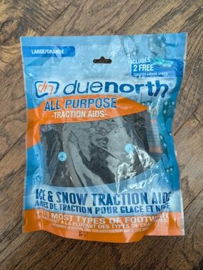 Due North Everyday Traction Aids - Black Large  Size women's 11.5-13 M 10.5-13
